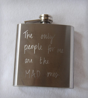 engraved flask