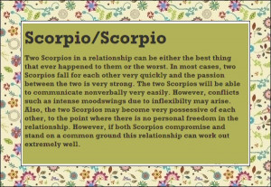 Scorpio and Scorpio Astrological Compatibility