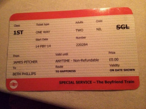 Looks like someone's got a ticket for the Boyfriend Train.