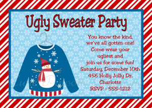 Ugly Sweater Party Invitation - Printable Digital