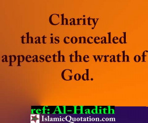 Charity that is concealed appeaseth the wrath of God.