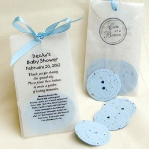 Cute as a Button Baby Favors - PInk, Blue, Green & Yellow