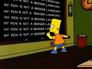 Bart Simpson After School Chalk Board Fun (18 Pics)