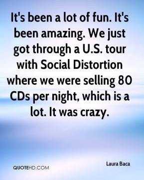 ... Social Distortion where we were selling 80 CDs per night, which is a