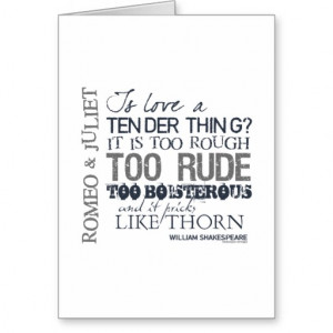 Romeo & Juliet Love Quote Card