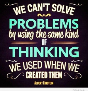 Albert Einstein quote about problems