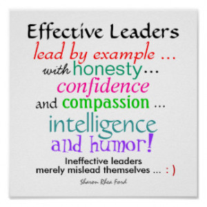 Effective Leaders - Character Traits - Small - SRF Poster