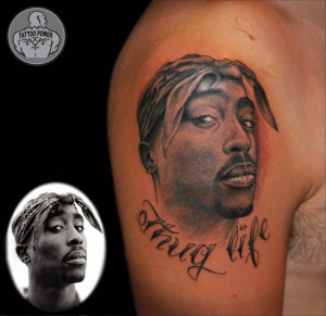 2pac Quote Tattoos 2pac s thug life tattoo on