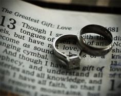 Wedding #rings #love bible verse 1Cor13