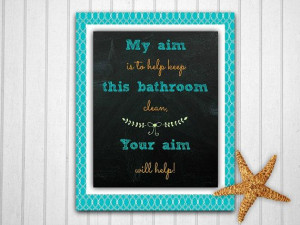 Printable Sign, 8 x 10 Print, Bathroom Quotes, Bathroom Wall Art ...