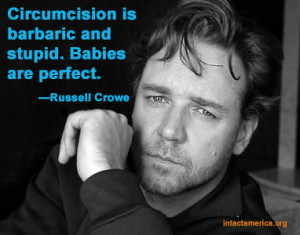Russell Crowe Opposes Circumcision