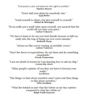 Positive Self Esteem Quotes