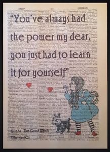 ... -Oz-Quote-Vintage-Dictionary-Print-Wall-Art-Picture-Dorothy-Red-Shoes