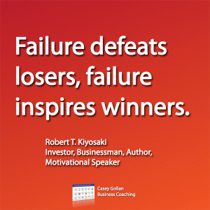 Failure defeats losers, failure inspires winners