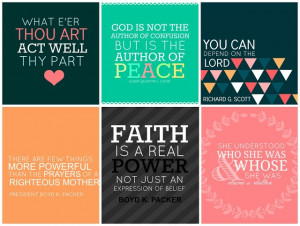 General Conference Printables: Ask each girl which one is their ...