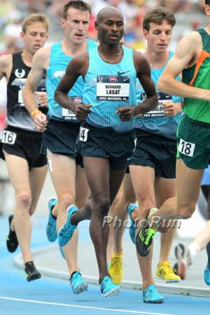 Lagat with the cut-Miler plate/Victory Elite upper, 2013 colorway.