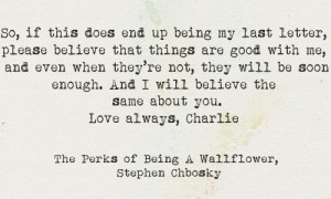 1k quotes edit The Perks Of Being A Wallflower Stephen Chbosky perks ...