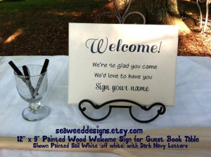 Wedding Guest Book Sign by seaweeddesigns: Guest Books Signs, Quote ...