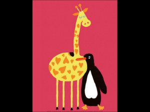 Love Between a Giraffe and a Penguin