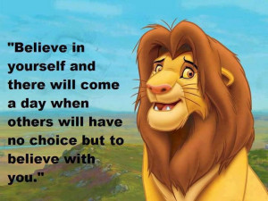 Quote Believe in yourself from Lion King