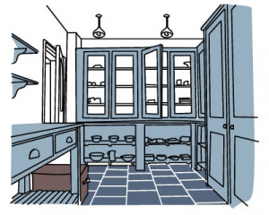 butler's pantry will give you somewhere to store your cutlery and ...