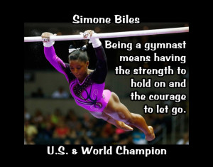 Gymnastics Poster Simone Biles Gymnast Champion Photo Quote Wall Art ...