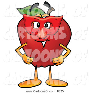 -illustration-of-a-cute-red-apple-character-mascot-wearing-a-red ...