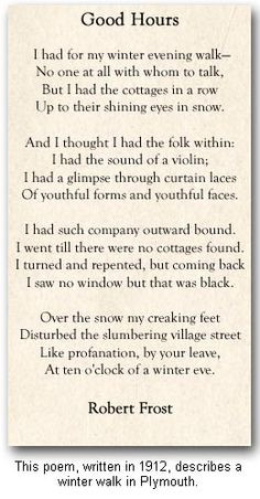 love Robert Frost. More