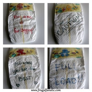 Baby Shower Games: Diaper Message for Mom