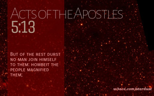 Bible Quote Acts of the Apostles 5:13 Inspirational Hubble Space ...