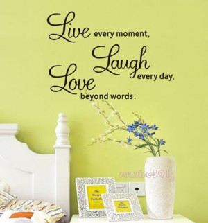 025A-small-black-live-laugh-love-Quote-Wall-Stickers-Home-Decor-Art ...
