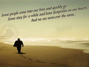 Heart Sayings: Footprints On Hearts…