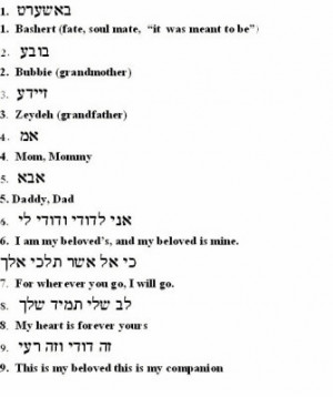 hebrew phrases and quotes