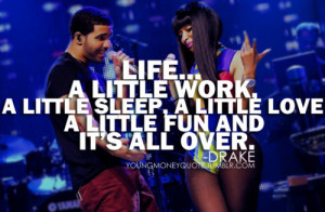 ... tags for this image include: young money, Drake, fun, girl and life