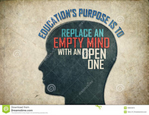 thinking brain mind background with letters coming from a famous quote ...