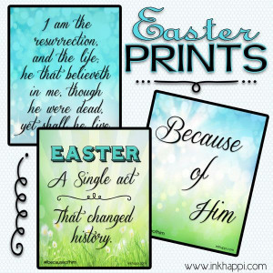 Because of Him free Easter Printables #Easter #BecauseOfHim