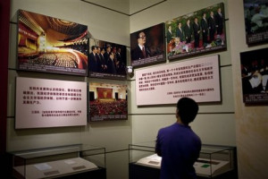 at photos and quotations of retired Chinese President Jiang Zemin ...