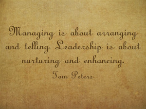 The difference between leadership and managing?