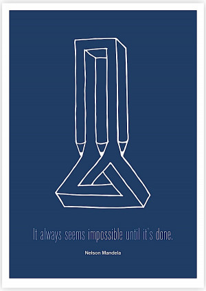 personal project where he took some famous quotes and Illustrated ...