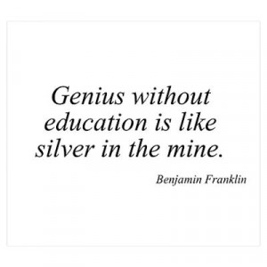 CafePress > Wall Art > Posters > Benjamin Franklin quote 50 Poster