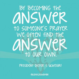 Become the answer - find the answer. #mormon #lds #uchtdorf #quotes