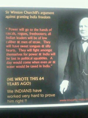 Why did Churchill hate India?