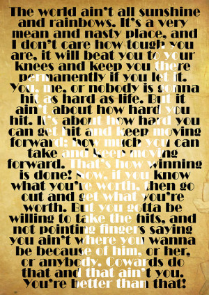 Rocky Balboa Quote Poster Digital Art