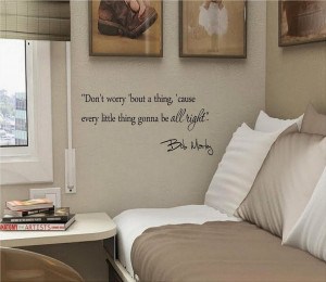 Bob Marley Vinyl Wall Art Inspirational Quotes and Saying Home Decor ...