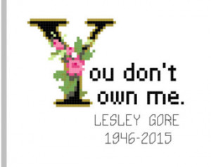 You Don't Own Me Lesley Gore RI P Cross Stitch Pattern (Instant PDF ...