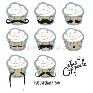 Cupcake Mustaches Quot Stickers Ihascupquake Redbubble