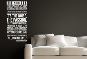 ... United Sir Bobby Robson 'What Is A Football Club' Quote Wall Sticker