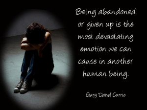 being abandoned...