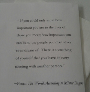 Mister Rogers quote