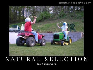 Natural selection motivational poster